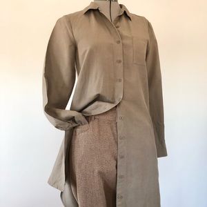 Garnet Hill luxury linen & silk shirt